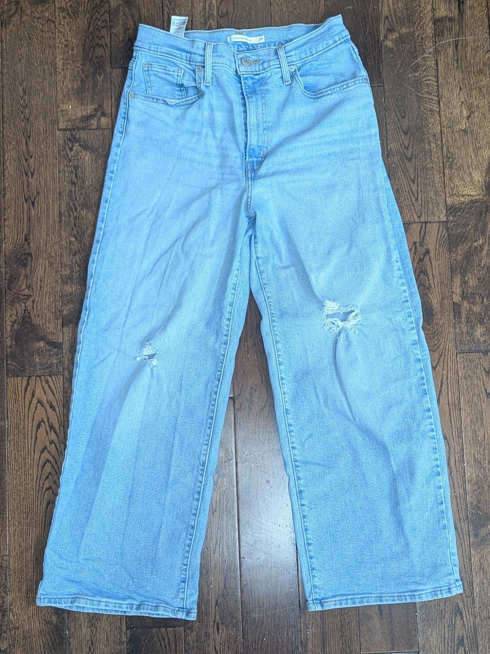 Levi's Size 29 Wide-Leg Distressed Women's Jeans
